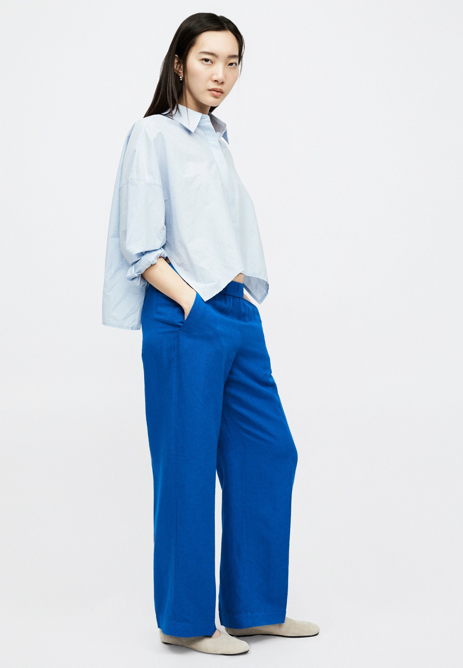 BLEND PULL ON PANTS - Trousers - royal blue