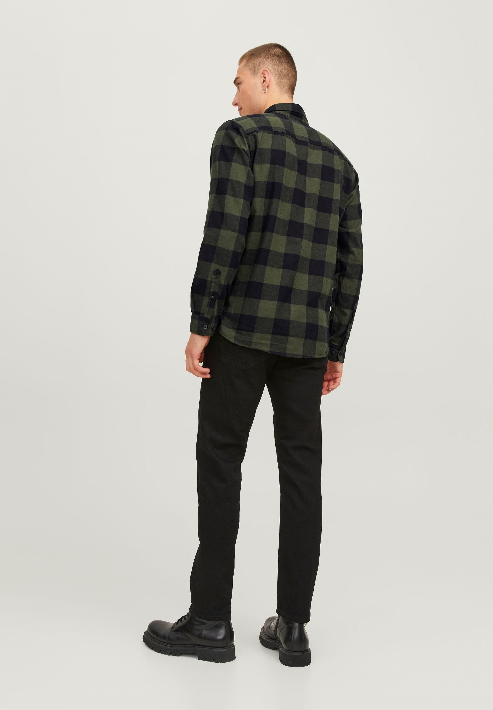 JJEGINGHAM SHIRT - Shirt - dusty olive