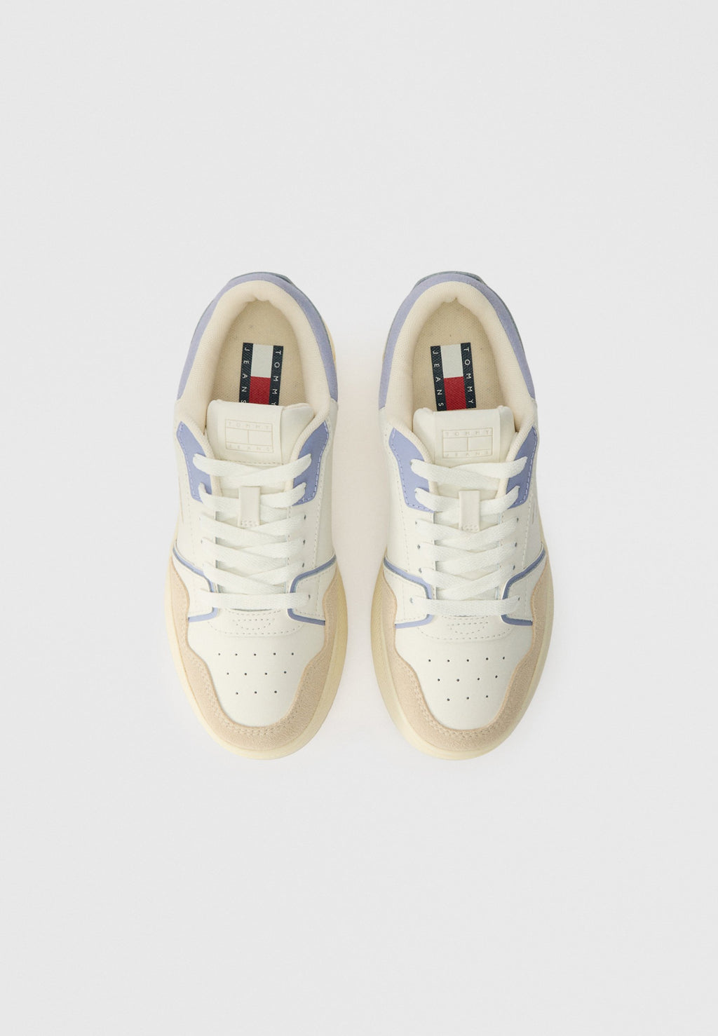 RETRO PLATFORM BASKETBALL TRAINERS WITH LEATHER - Trainers - gulf sand/periwinkle dust