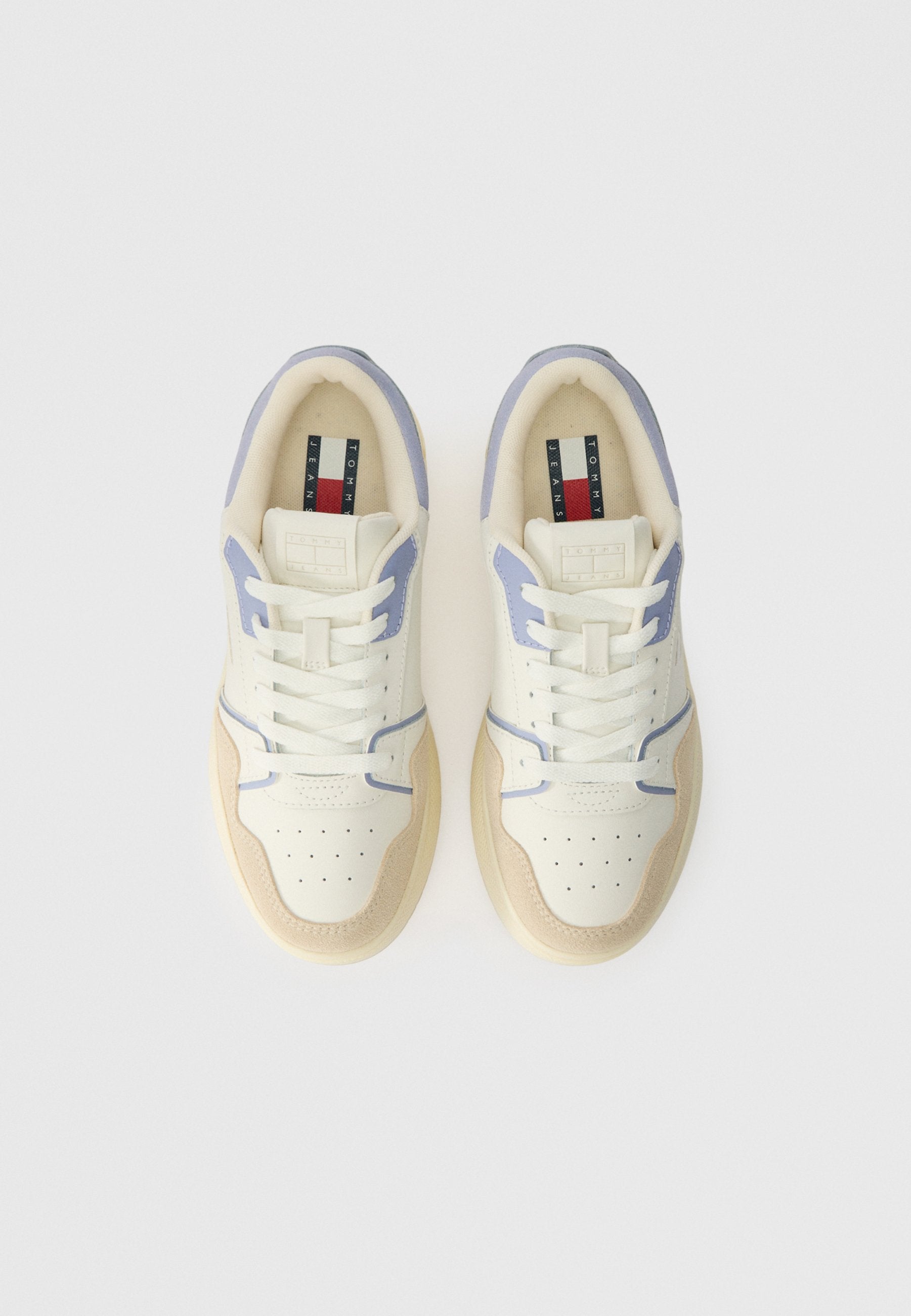 RETRO PLATFORM BASKETBALL TRAINERS WITH LEATHER - Trainers - gulf sand/periwinkle dust