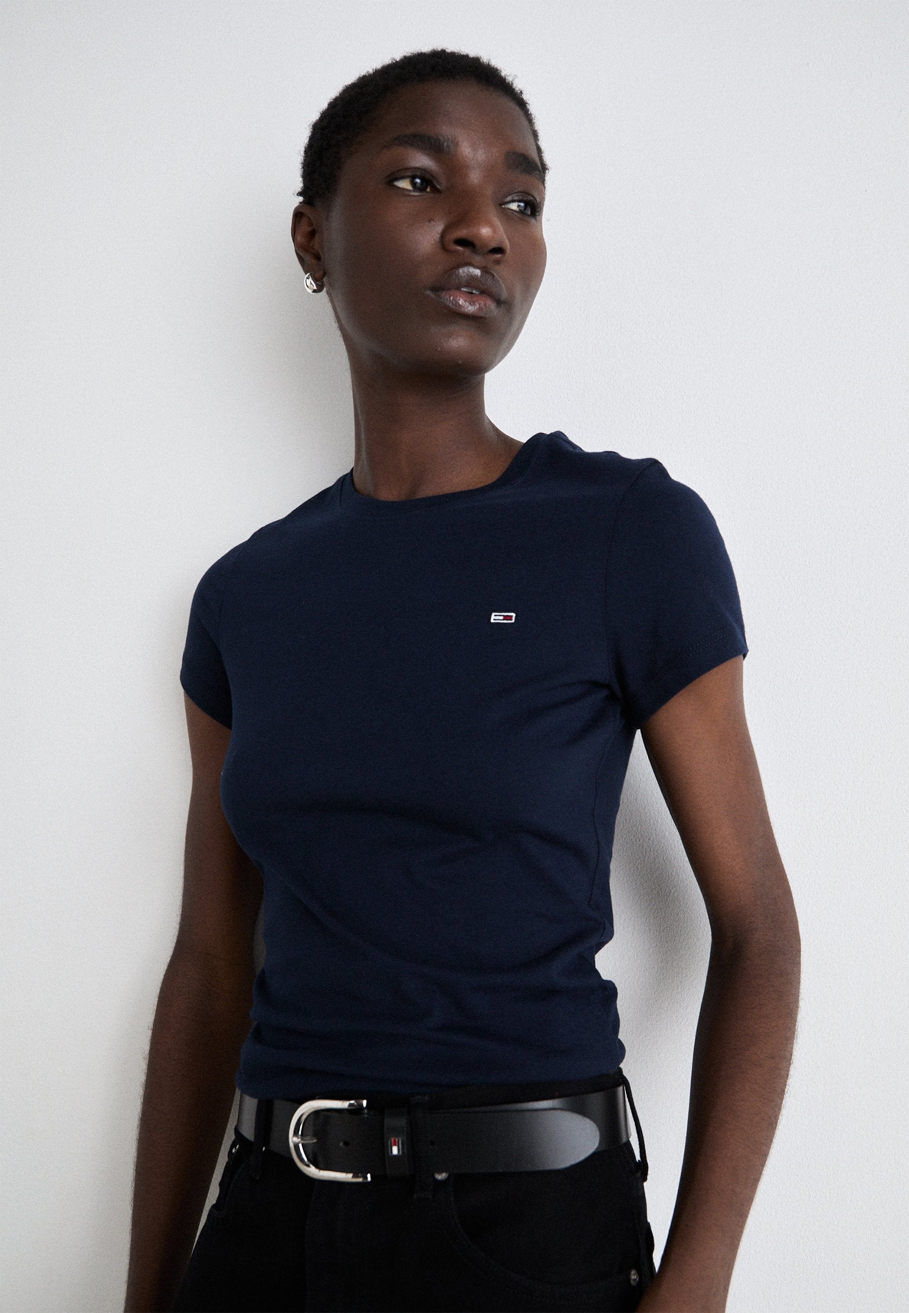 SLIM C NECK TEE - Basic T-shirt - dark night navy