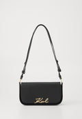 SIGNATURE CROSSBODY - Handbag - black/vibration gold