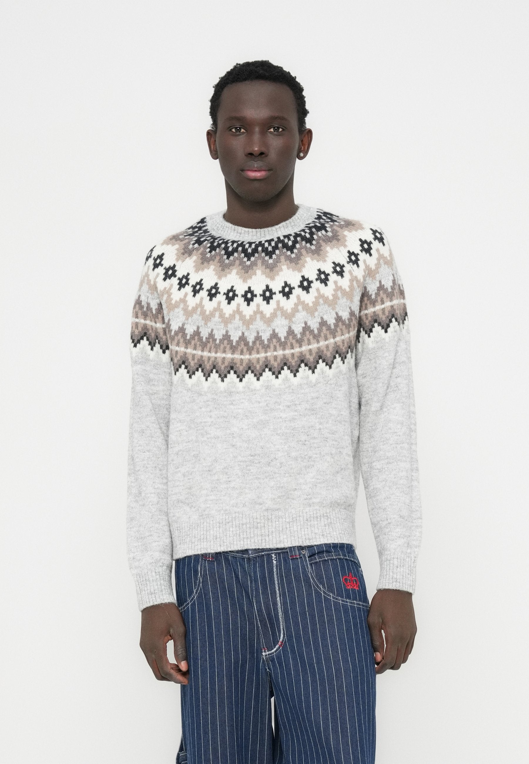 YOKE CREW NECK - Jumper - graystone