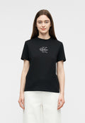 SS CLASSIC FOIL MONOLOGO TEE - Print T-shirt - black