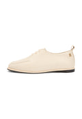 TH MONOGRAM LEATHER OXFORD SHOES - Lace-ups - soft cream