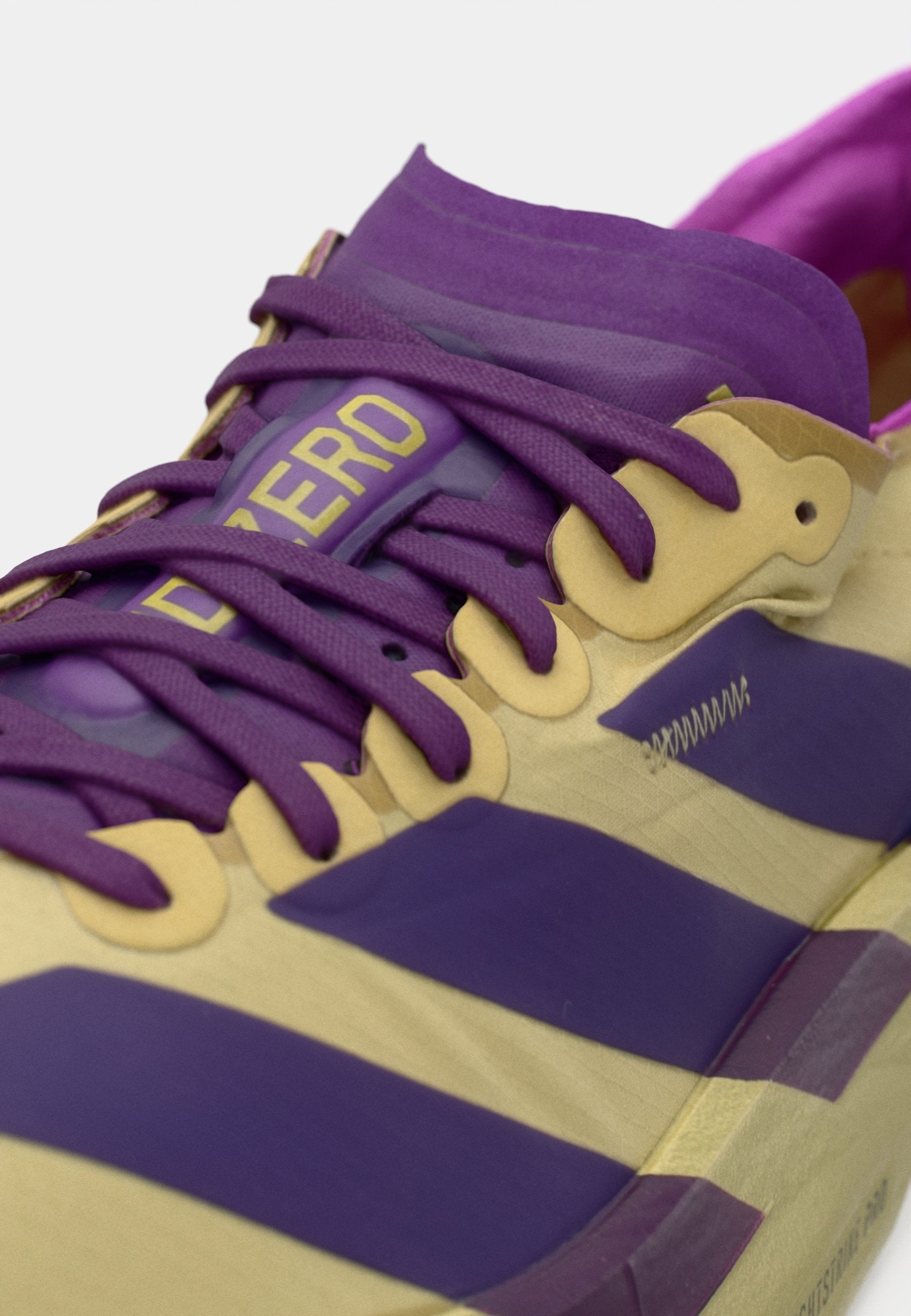 ADIZERO ADIOS PRO 4 - Road running shoes - sand/rich purple/gold-coloured metallic