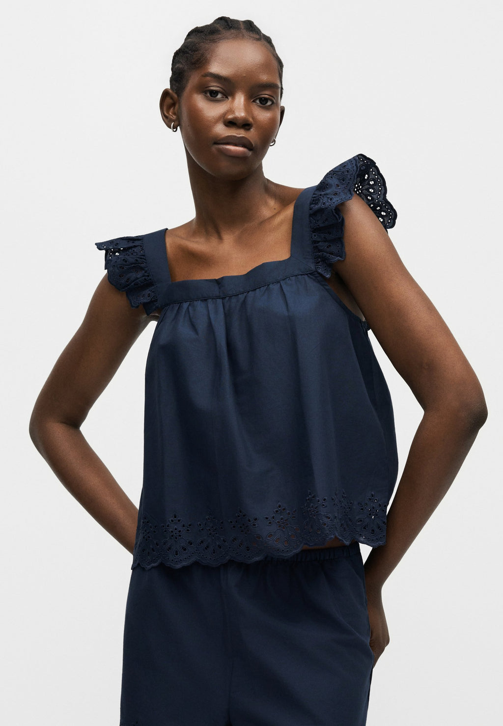 EYELET - Pyjama bottoms - navy uniform
