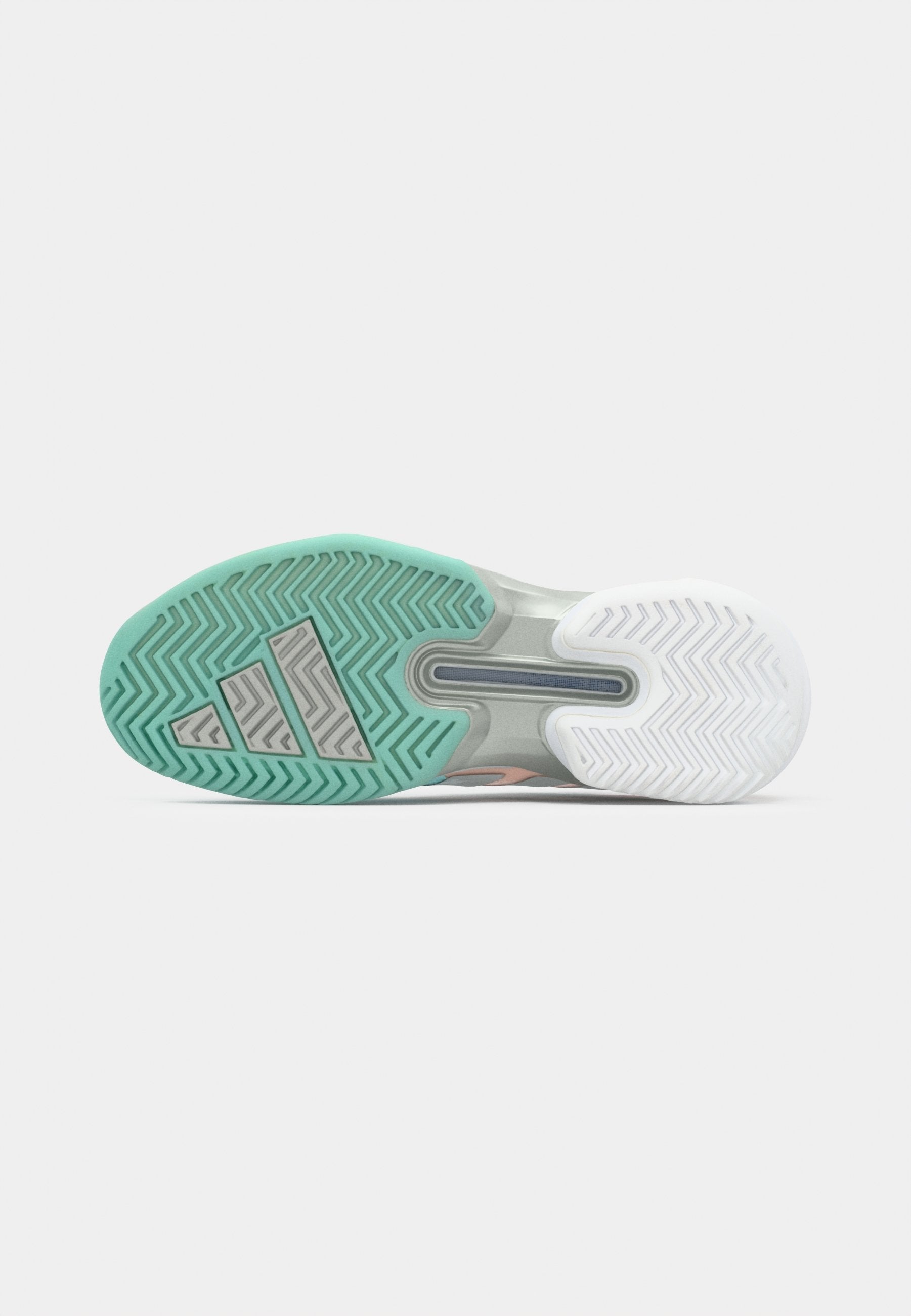 ADIZERO UBERSONIC 5 - Multicourt tennis shoes - flash aqua/silver-coloured metallic/blush pink