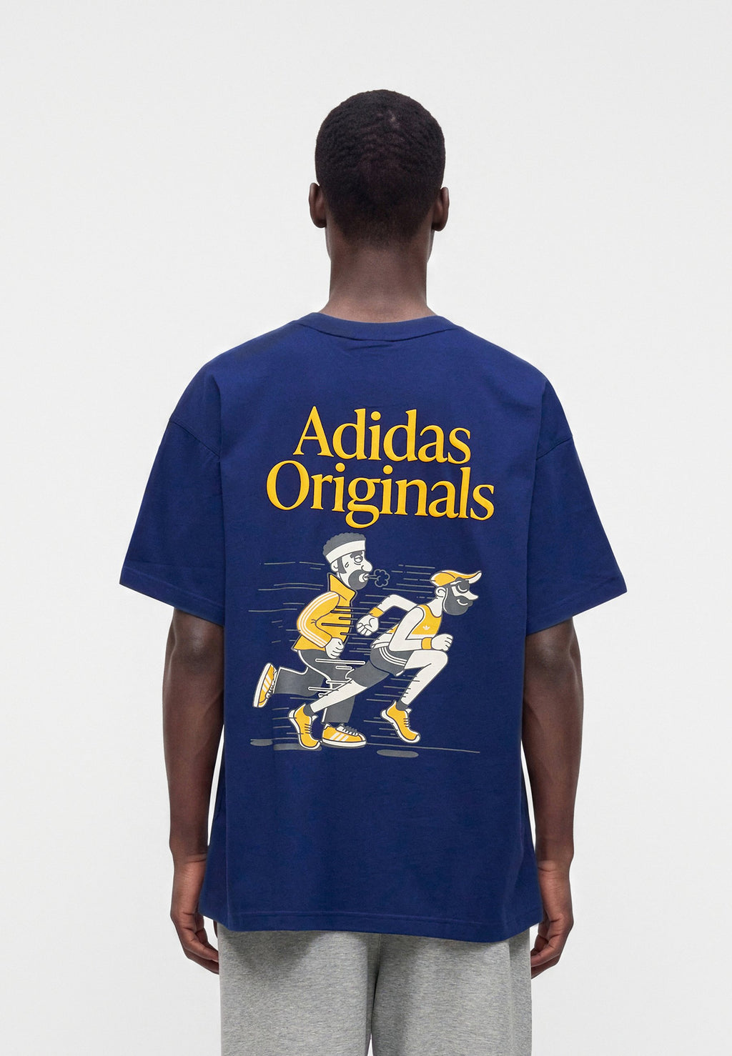 T-SHIRT OVERSIZE CLUB DE COURSE MIXTE - T-shirt imprimé - bleu foncé