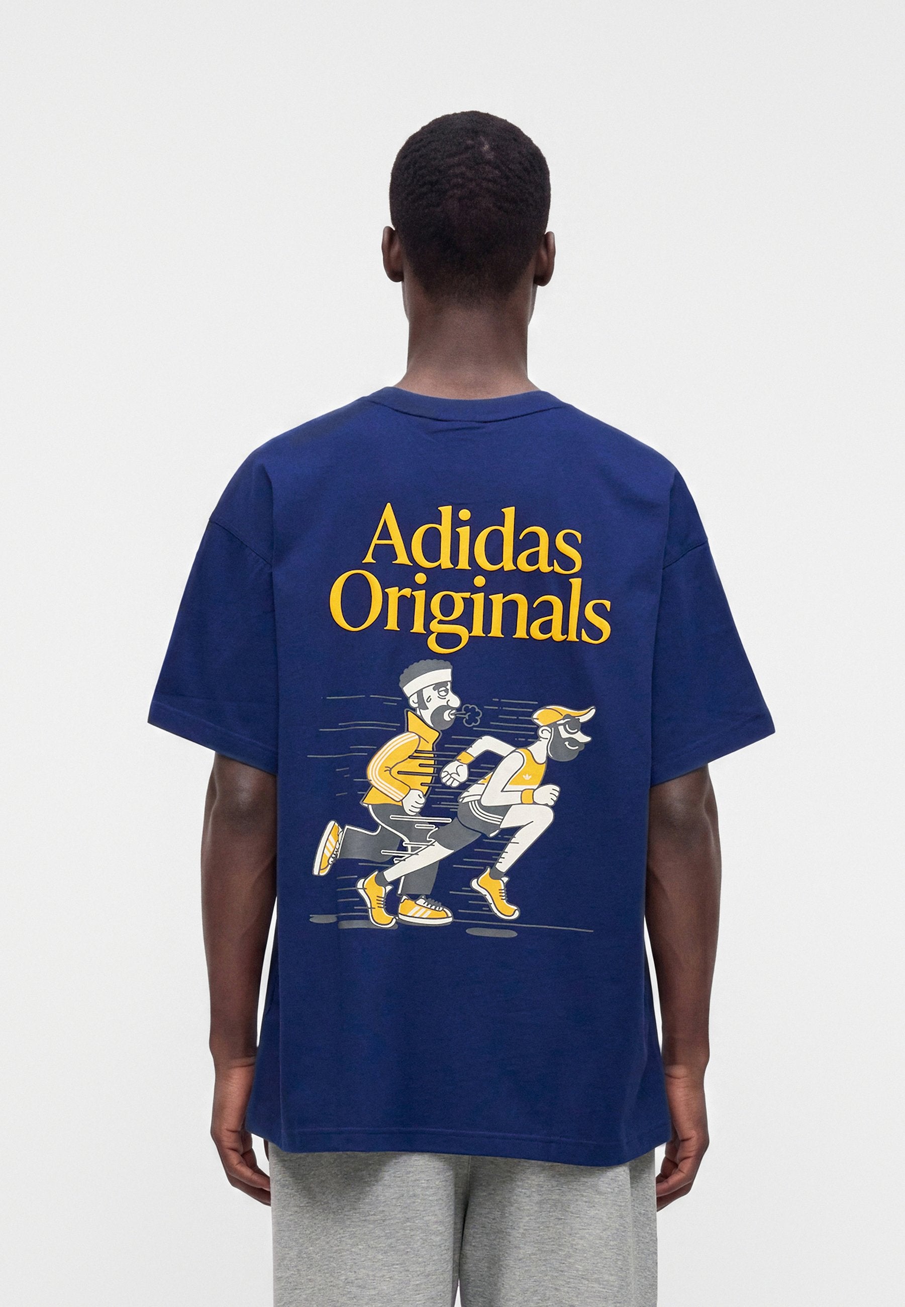 T-SHIRT OVERSIZE CLUB DE COURSE MIXTE - T-shirt imprimé - bleu foncé