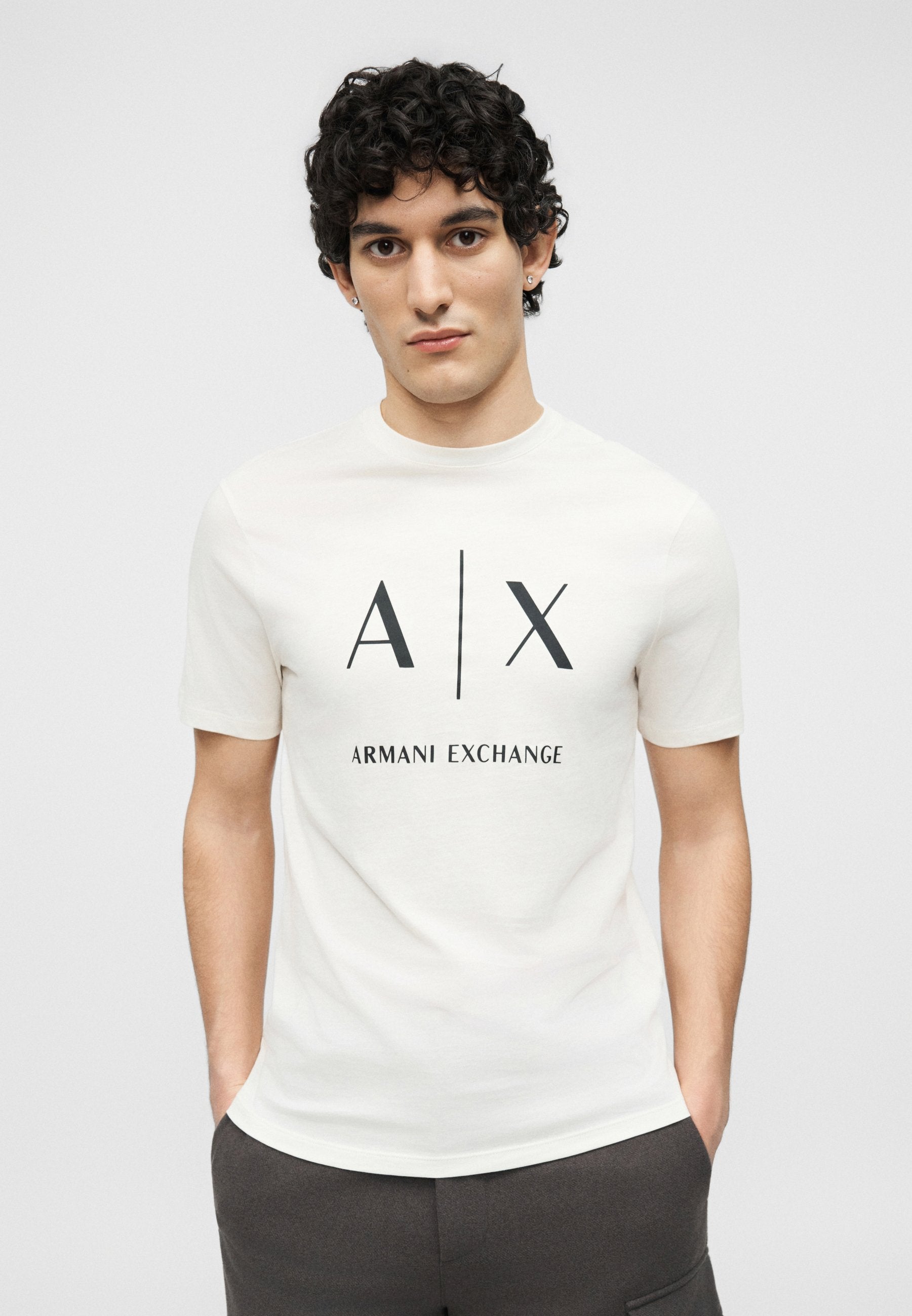 T-SHIRT SLIM FIT - Print T-shirt - cream