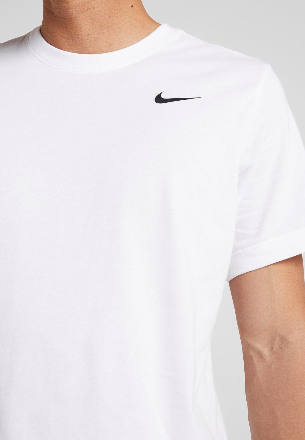 TEE CREW SOLID - Sports T-shirt - white/black
