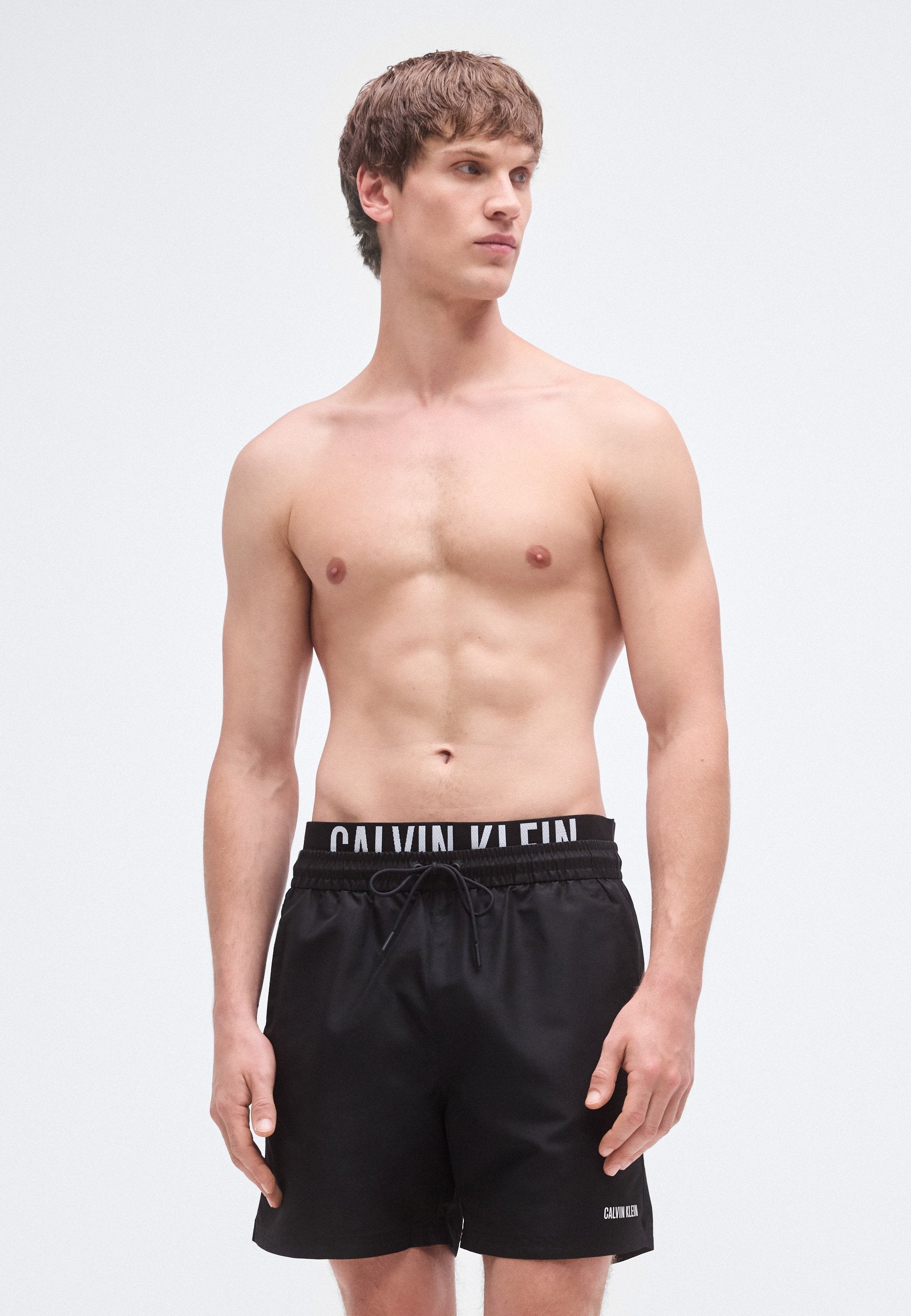 MEDIUM DRAWSTRING BOXER INTENSE POWER - Swimming shorts - black