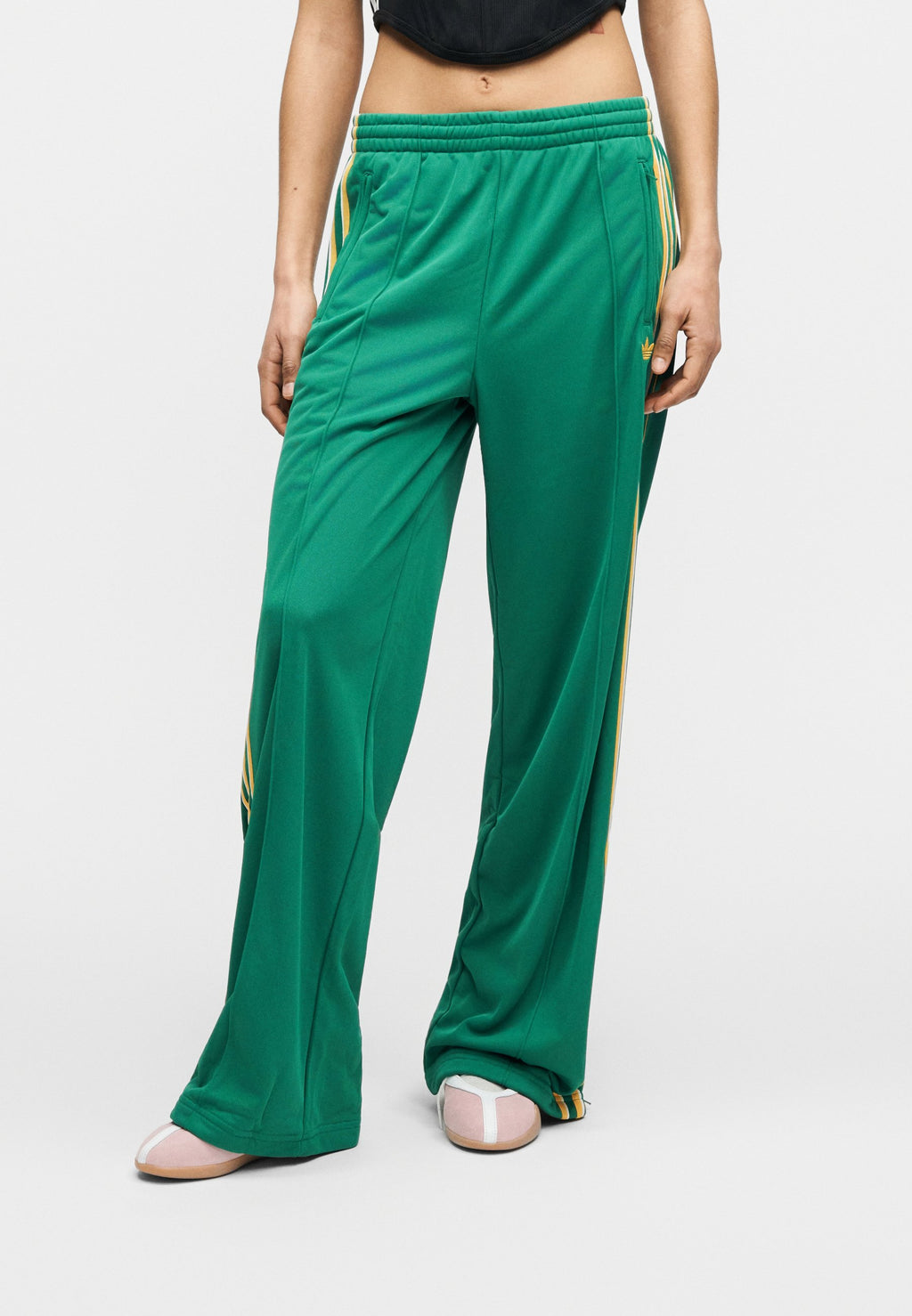 FIREBIRD LOOSE - Tracksuit bottoms - bold green/yellow/off white