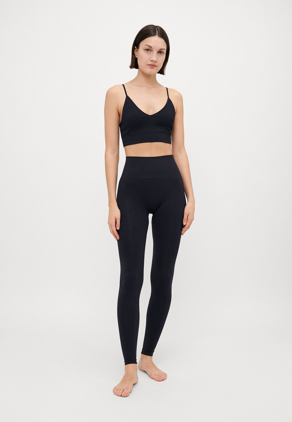 WOMEN SEAMLESS - Leggings - Stockings - black