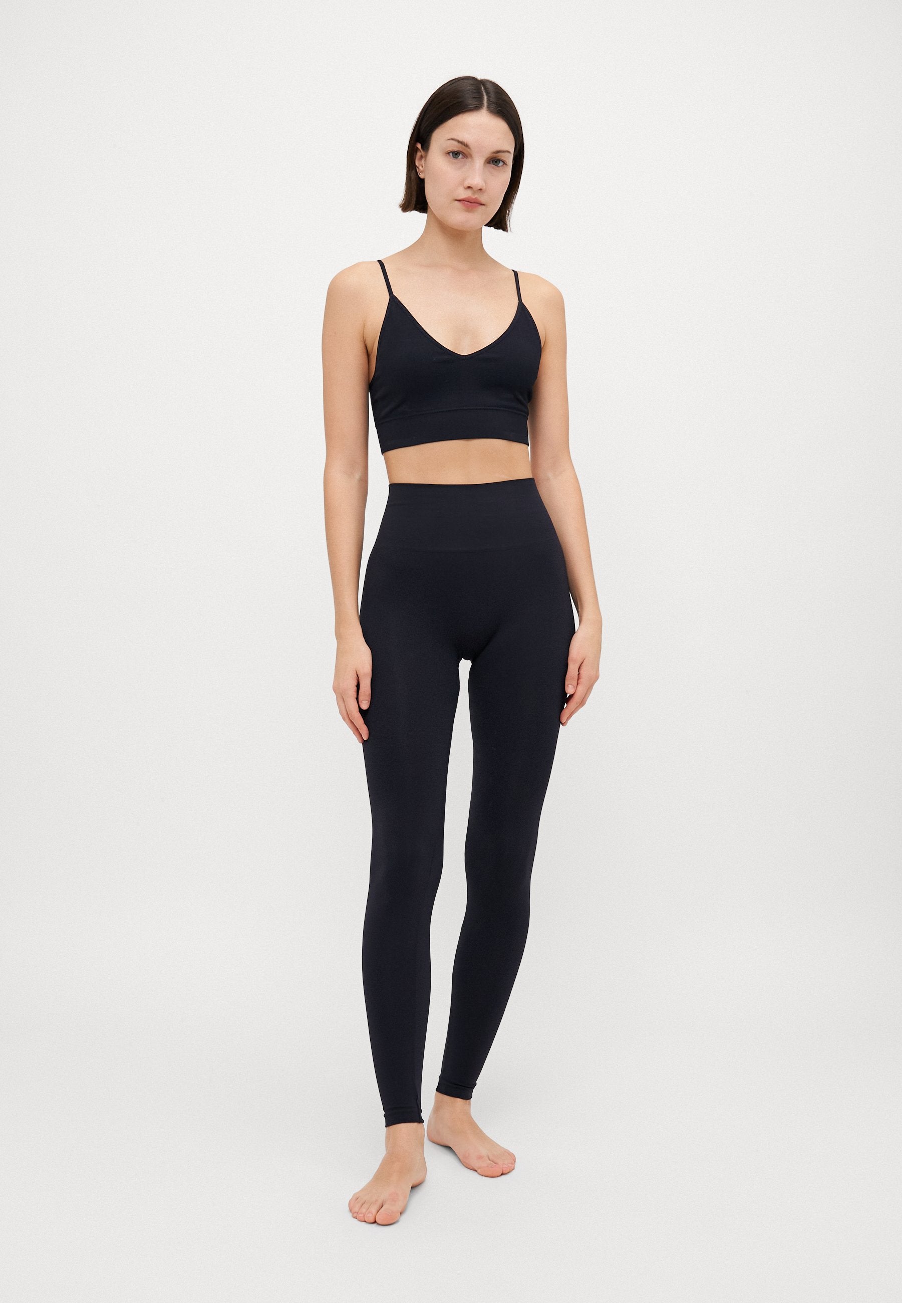 WOMEN SEAMLESS - Leggings - Stockings - black