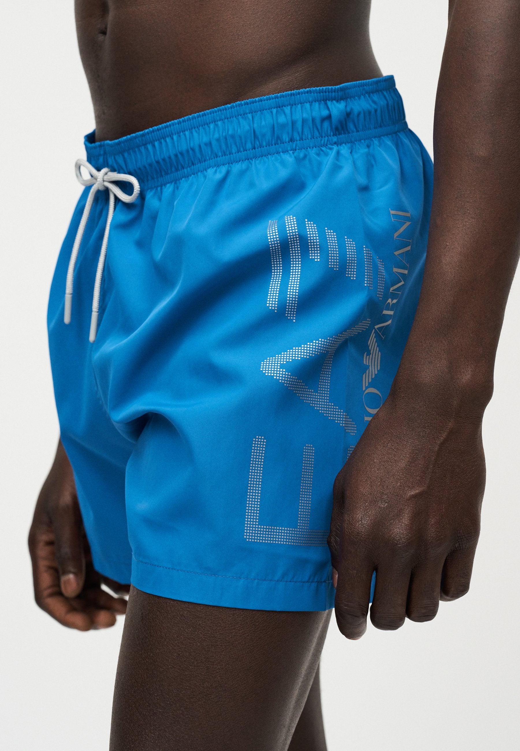 WATER LOGO  - Swimming shorts - turkish sea/silver-coloured