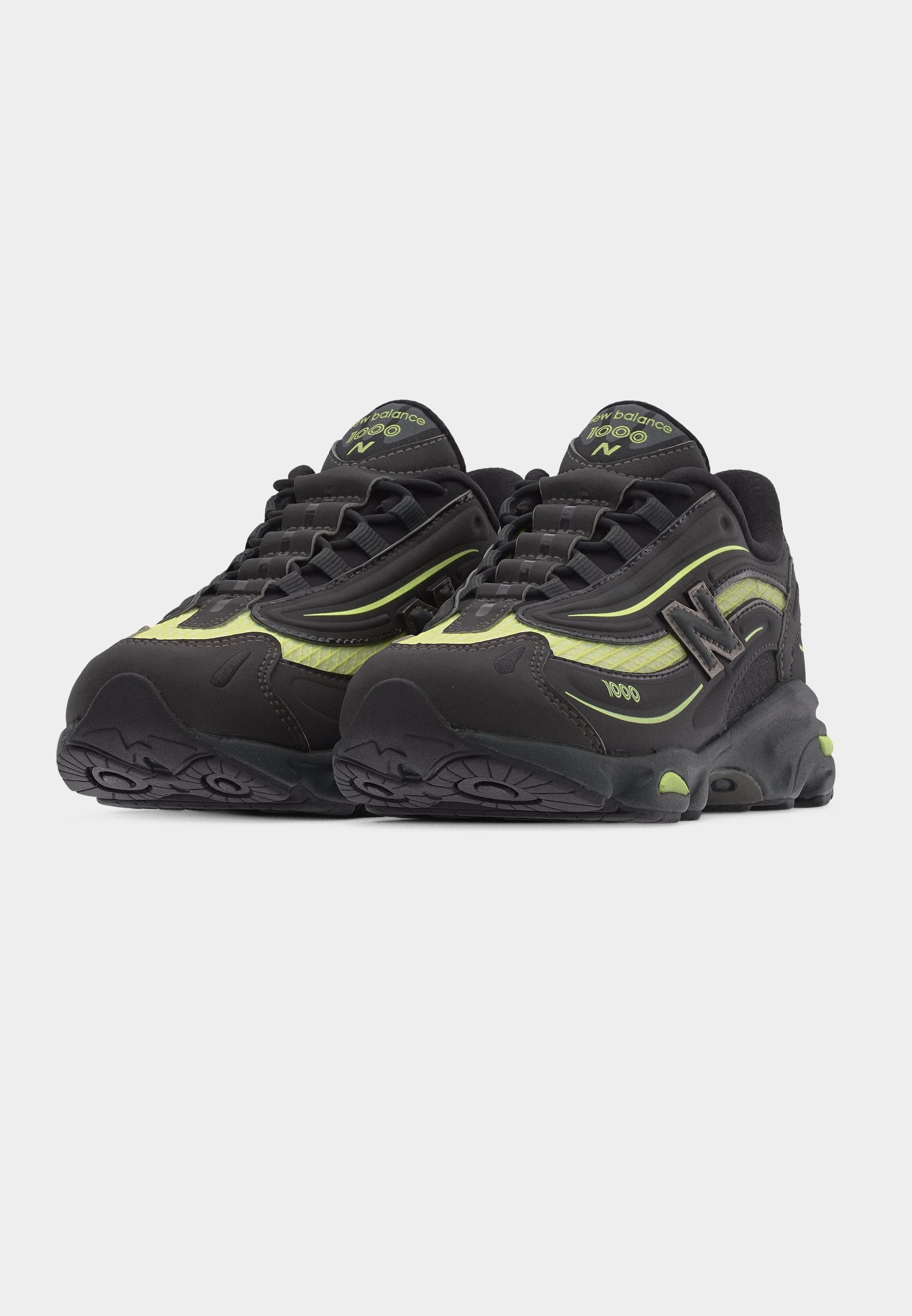 M1000 UNISEX - Trainers - black/dry lime