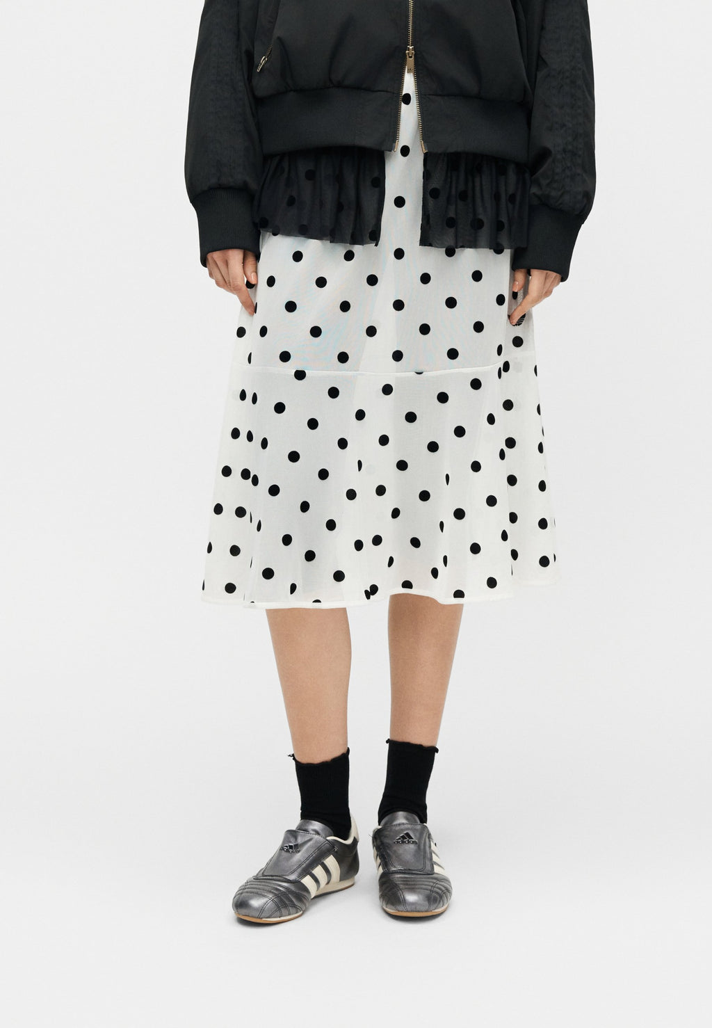 POLKA DOT SKIRT - A-line skirt - off-white