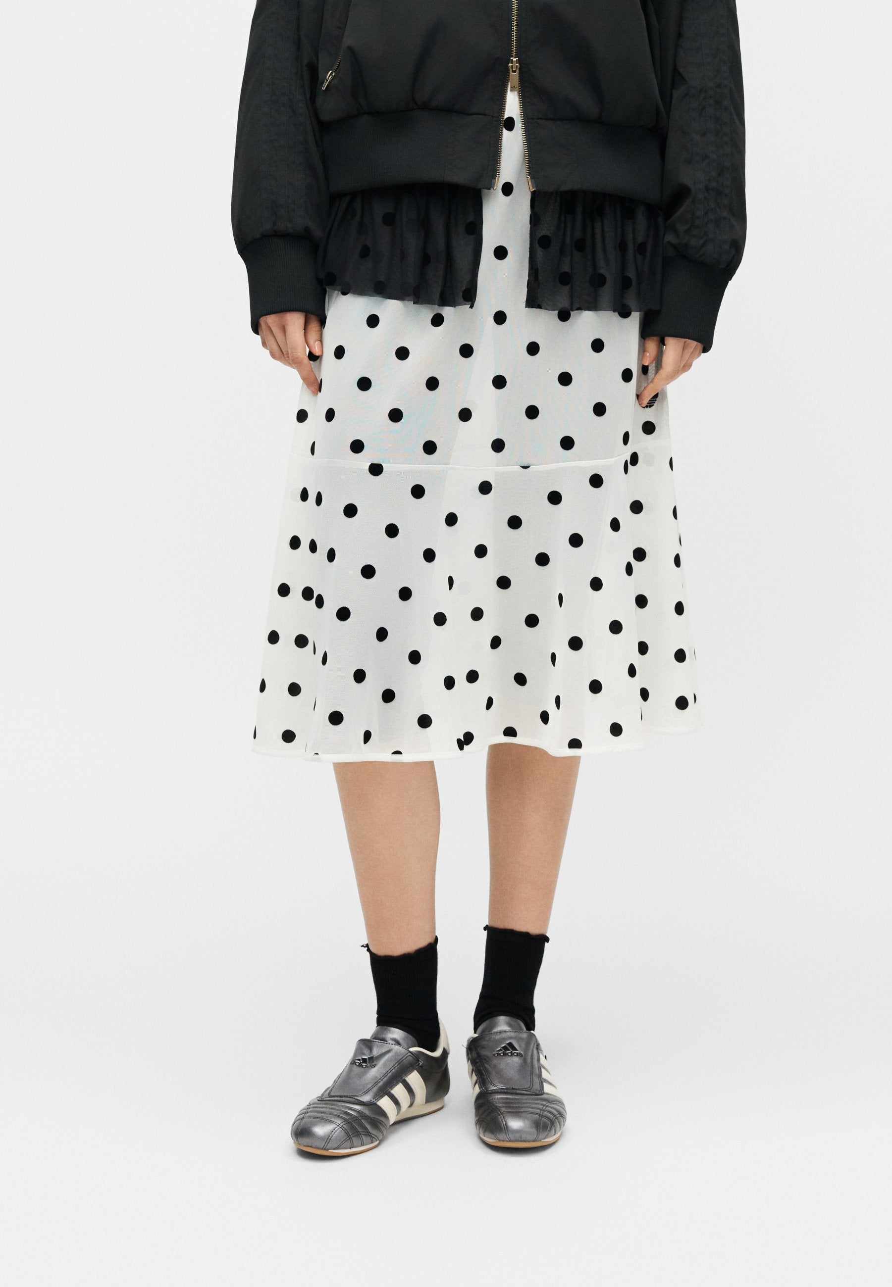 POLKA DOT SKIRT - A-line skirt - off-white