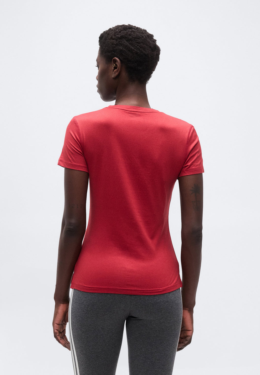 WORKOUT ESSENTIALS V-NECK T-SHIRT - Sports T-shirt - active maroon