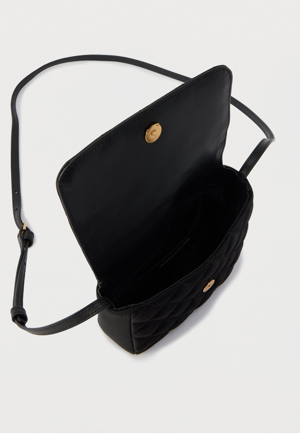 BORSA TRACOLLA RASO TRAPUNTATO BORCHIE UNISEX - Cross body bag - black/gold-coloured