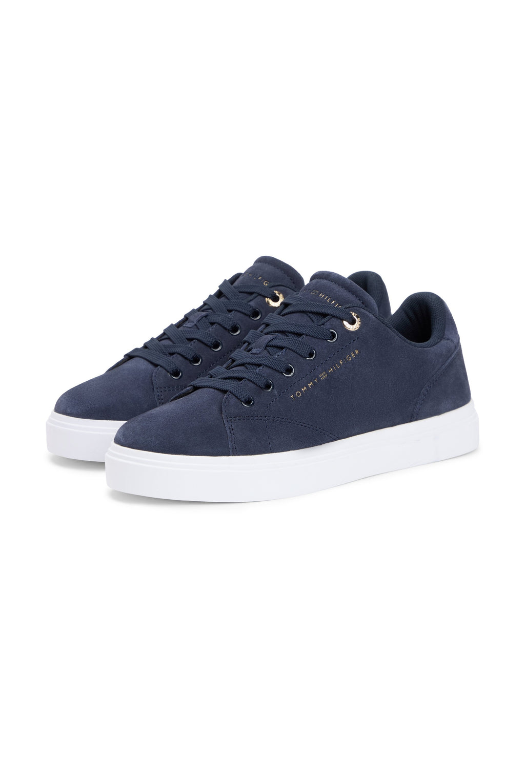 SUEDE METALLIC LOGO CUPSOLE TRAINERS - Trainers - space blue