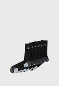 PERFORMANCE CUSHIONED CREW UNISEX 6 PACK  - Sports socks - black