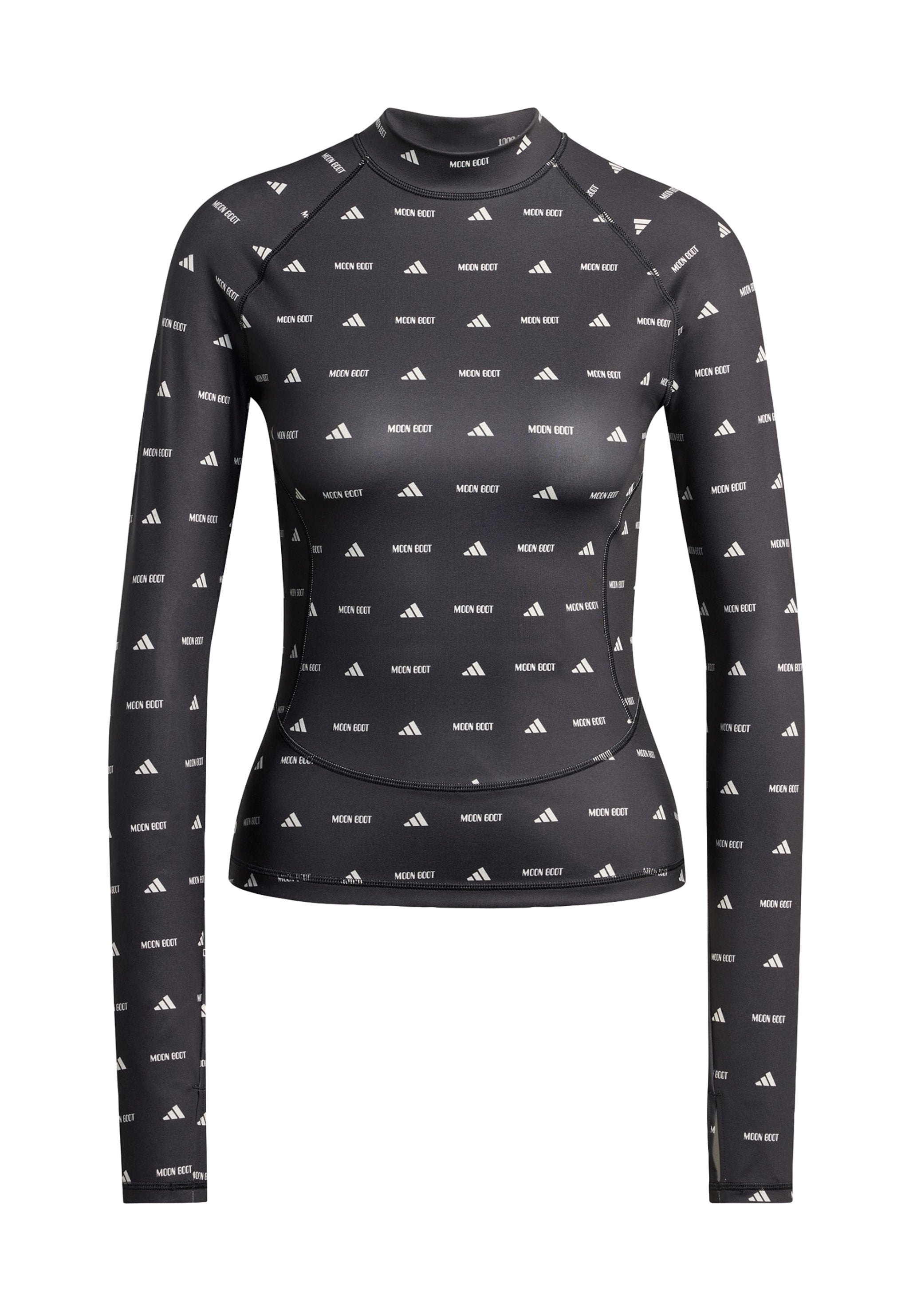 LONG SLEEVE TOP - Long sleeved top - black/clear brown