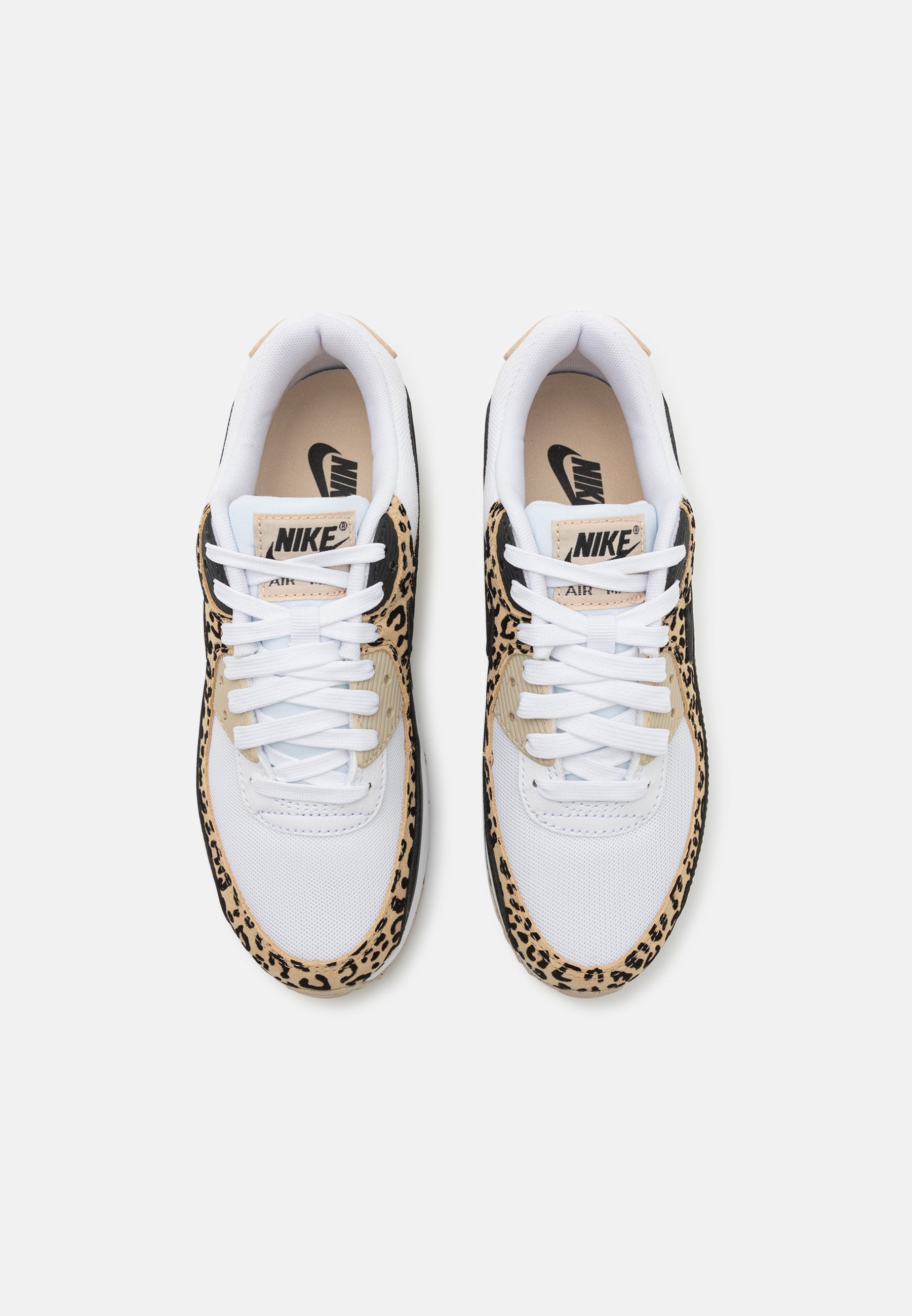 AIR MAX 90 PRINT - أحذية رياضية - أبيض/أسود/رمال/هيمب