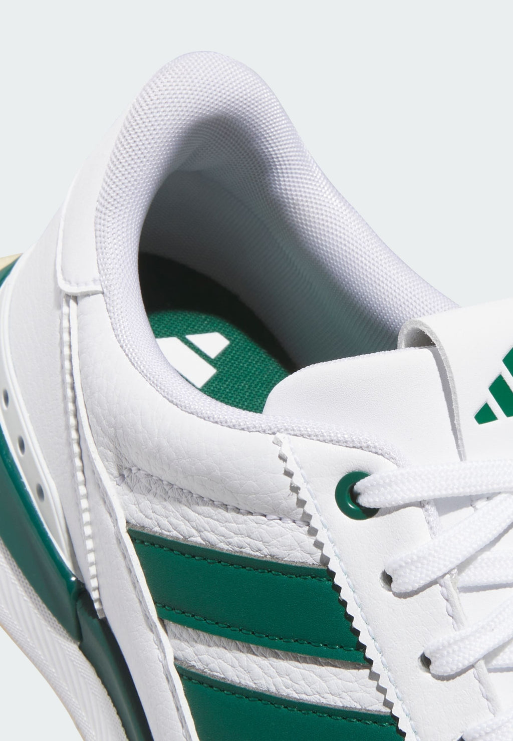 S2G 26 LEATHER - Chaussures de golf (sans crampons) - blanc nuage/vert collégial/gomme