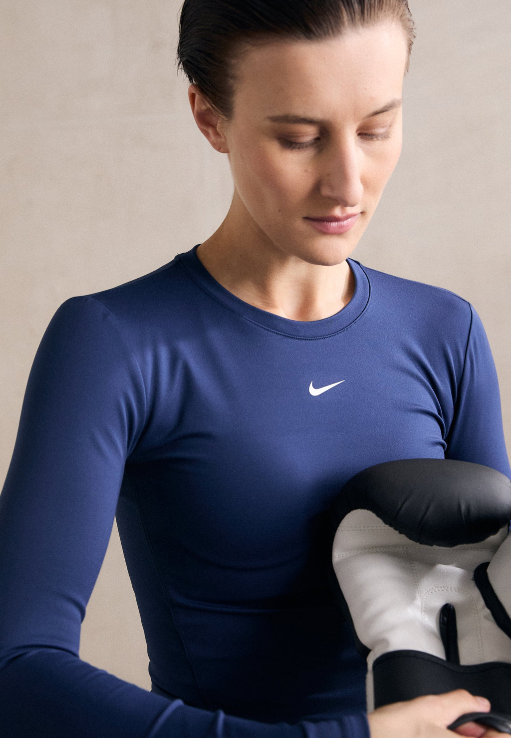 ONE TOP - Long sleeved top - midnight navy/white