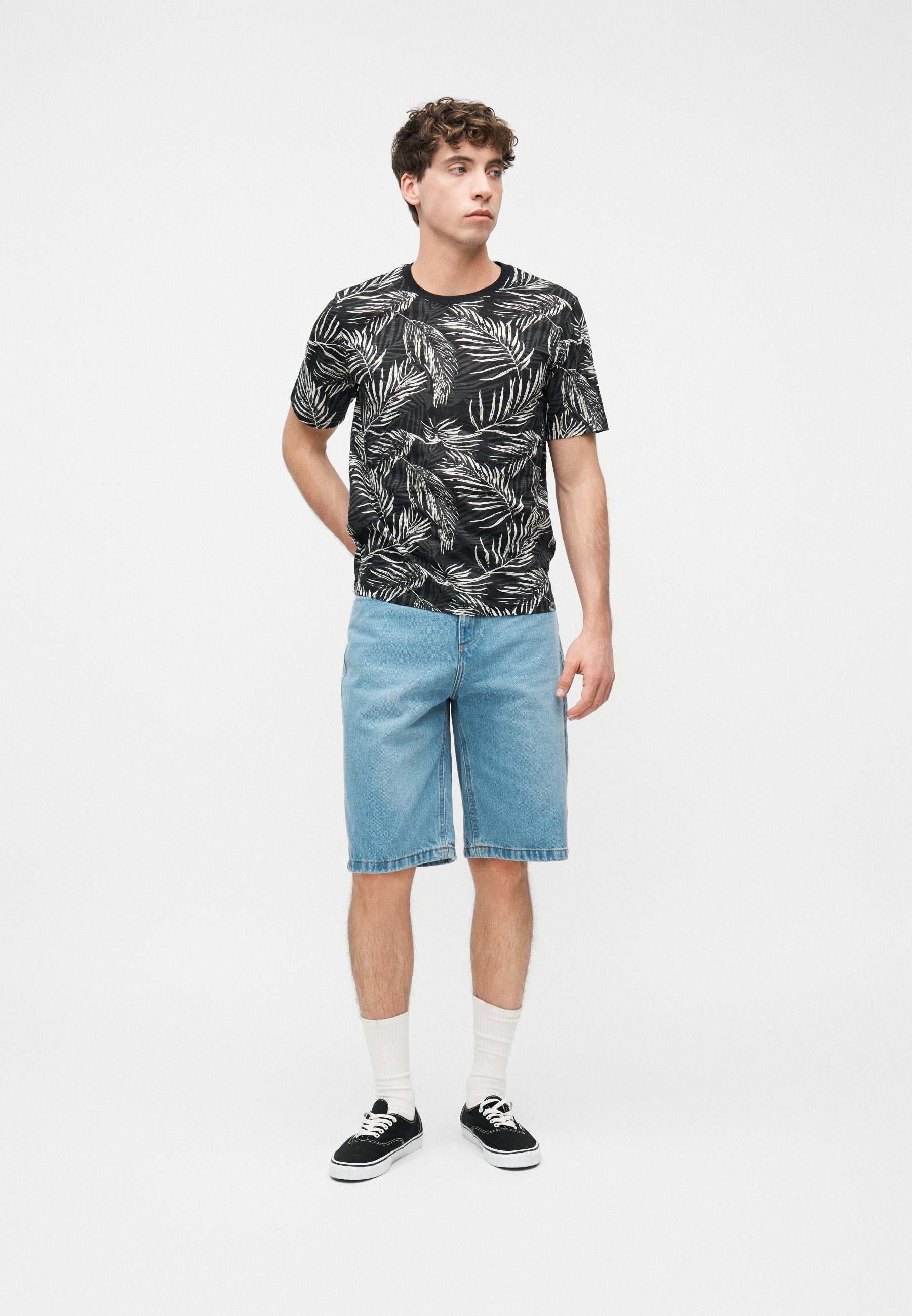 JJJEFF TEE PACK 2 - Print T-shirt - black/sky captain