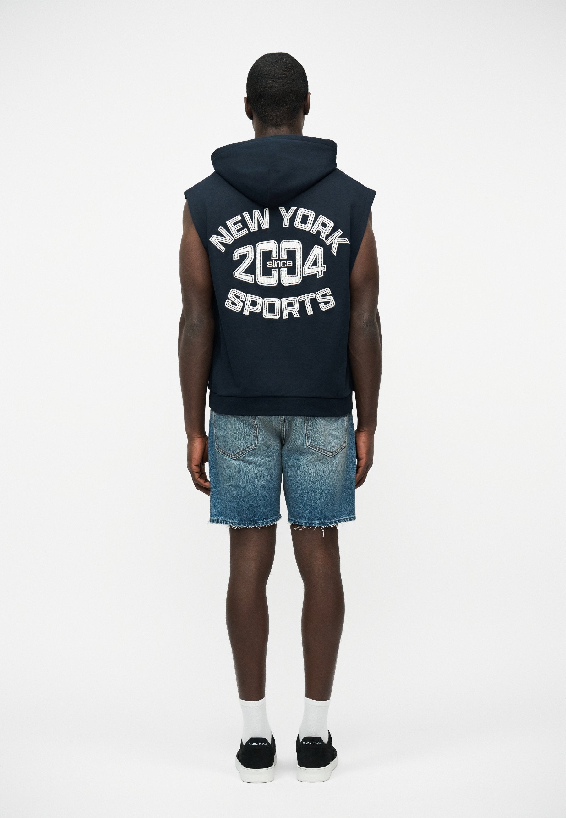 SÉRIE GRAPHIQUE TRAIN VILLE SPORT UNISEXE - Sweat à capuche - bleu foncé