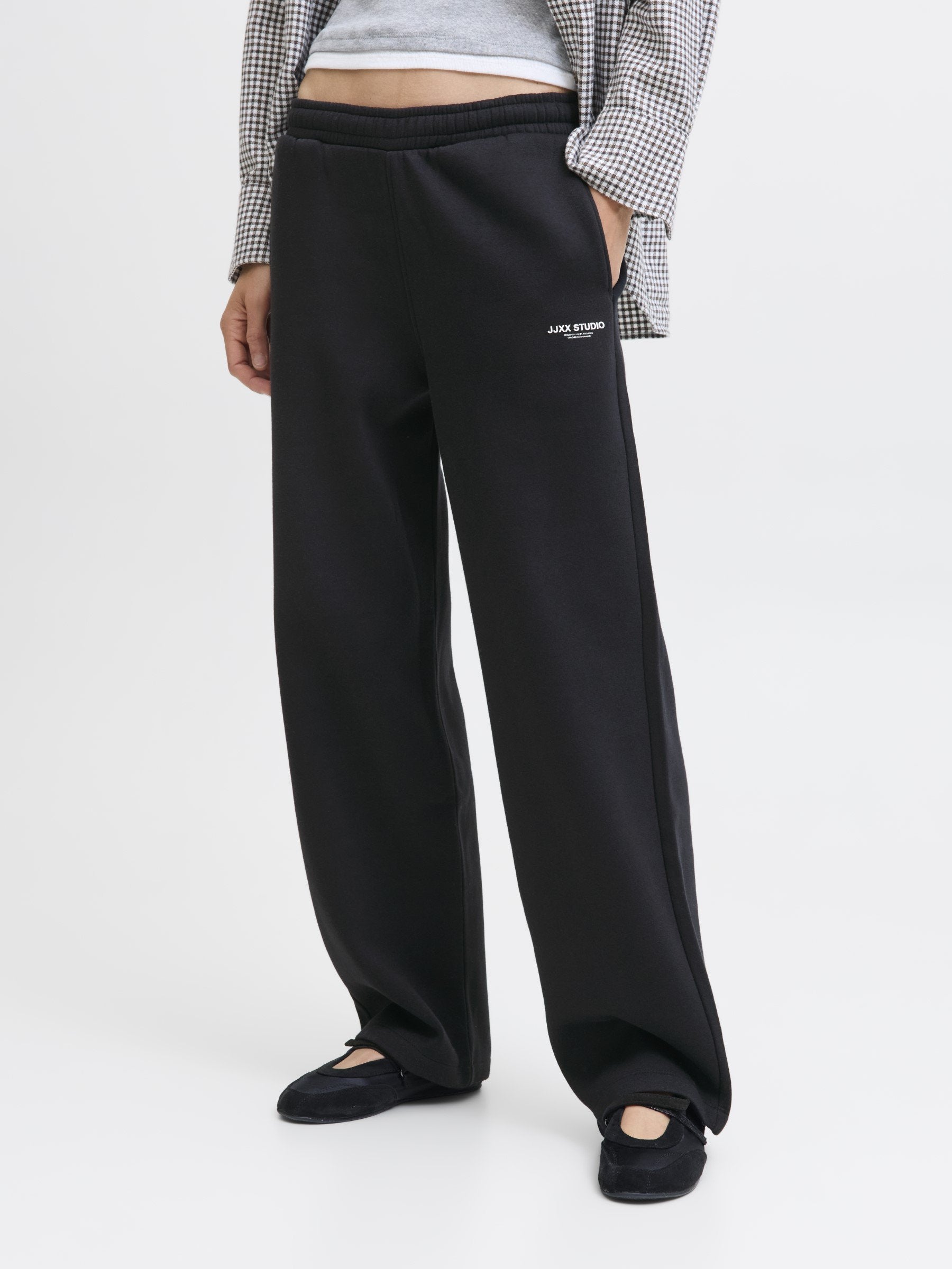 JXSTUDIO - Tracksuit bottoms - black/bright white