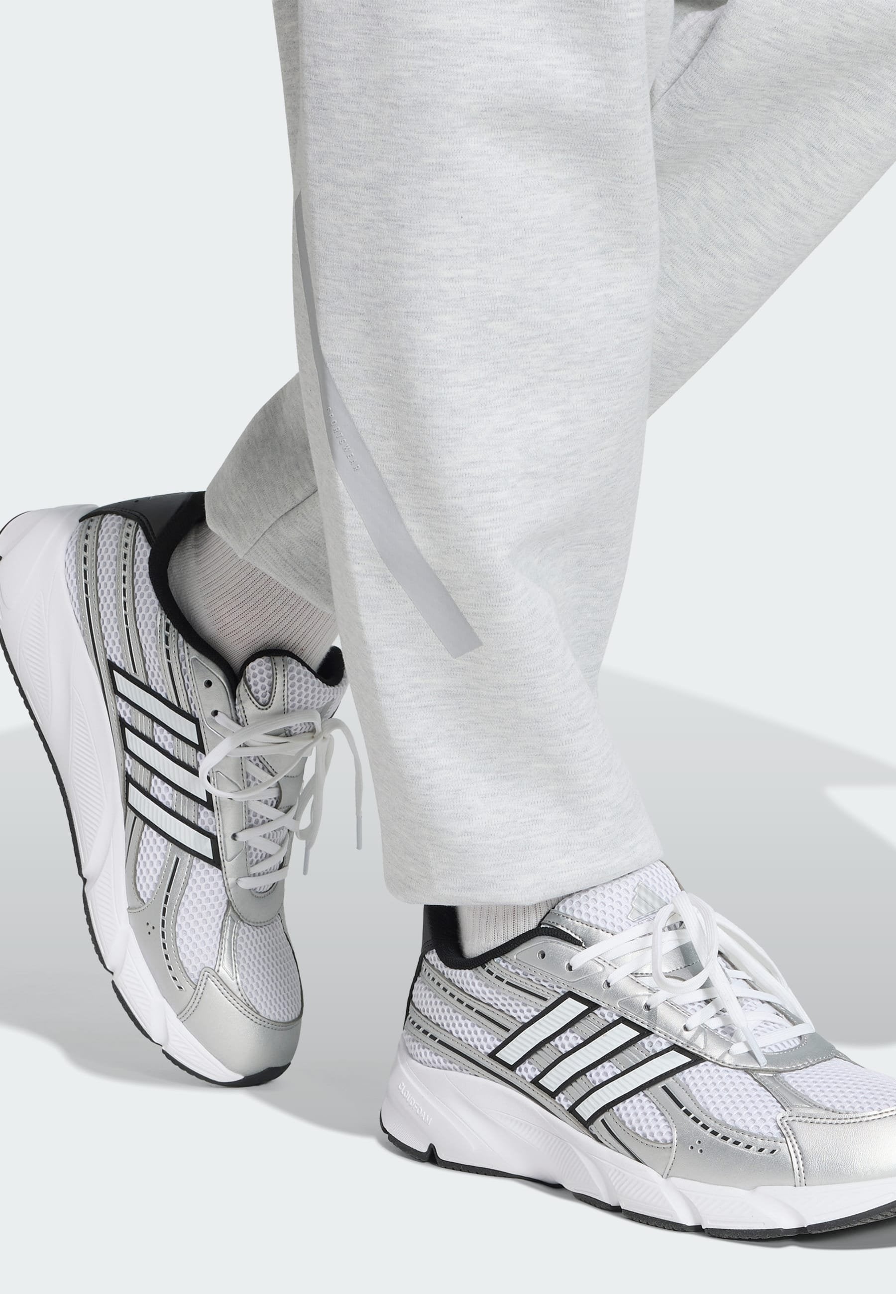 ADIDAS Z.N.E. PANTS - Tracksuit bottoms - light grey heather