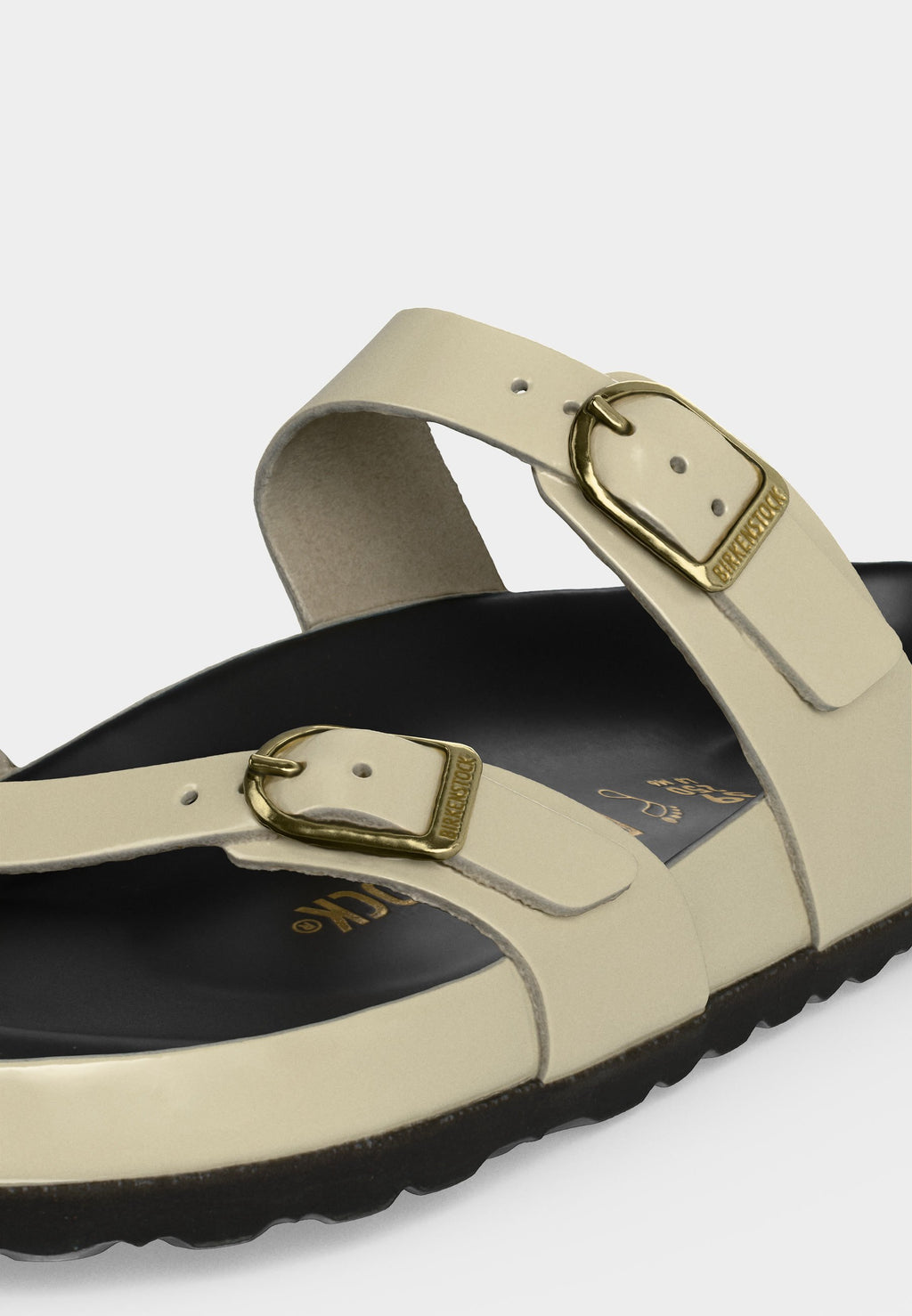 MAYARI BUCKLE LENA REGULAR - T-bar sandals - ecru/black