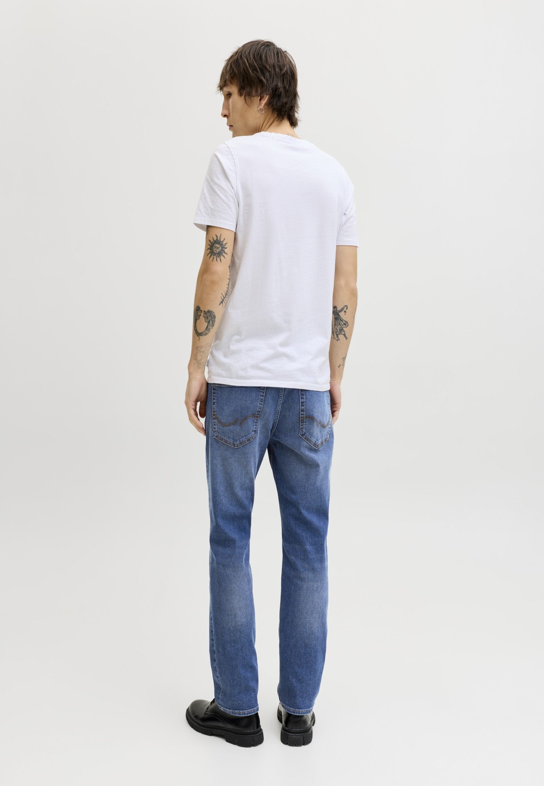 Regular fit JJICLARK JJBASIC SQ 223 NOOS - Straight leg jeans - blue denim