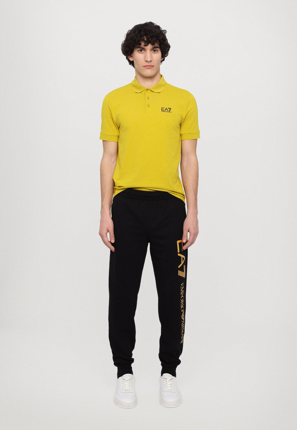 TRAIN LOGO SERIES PANTS  - Tracksuit bottoms - black/gold