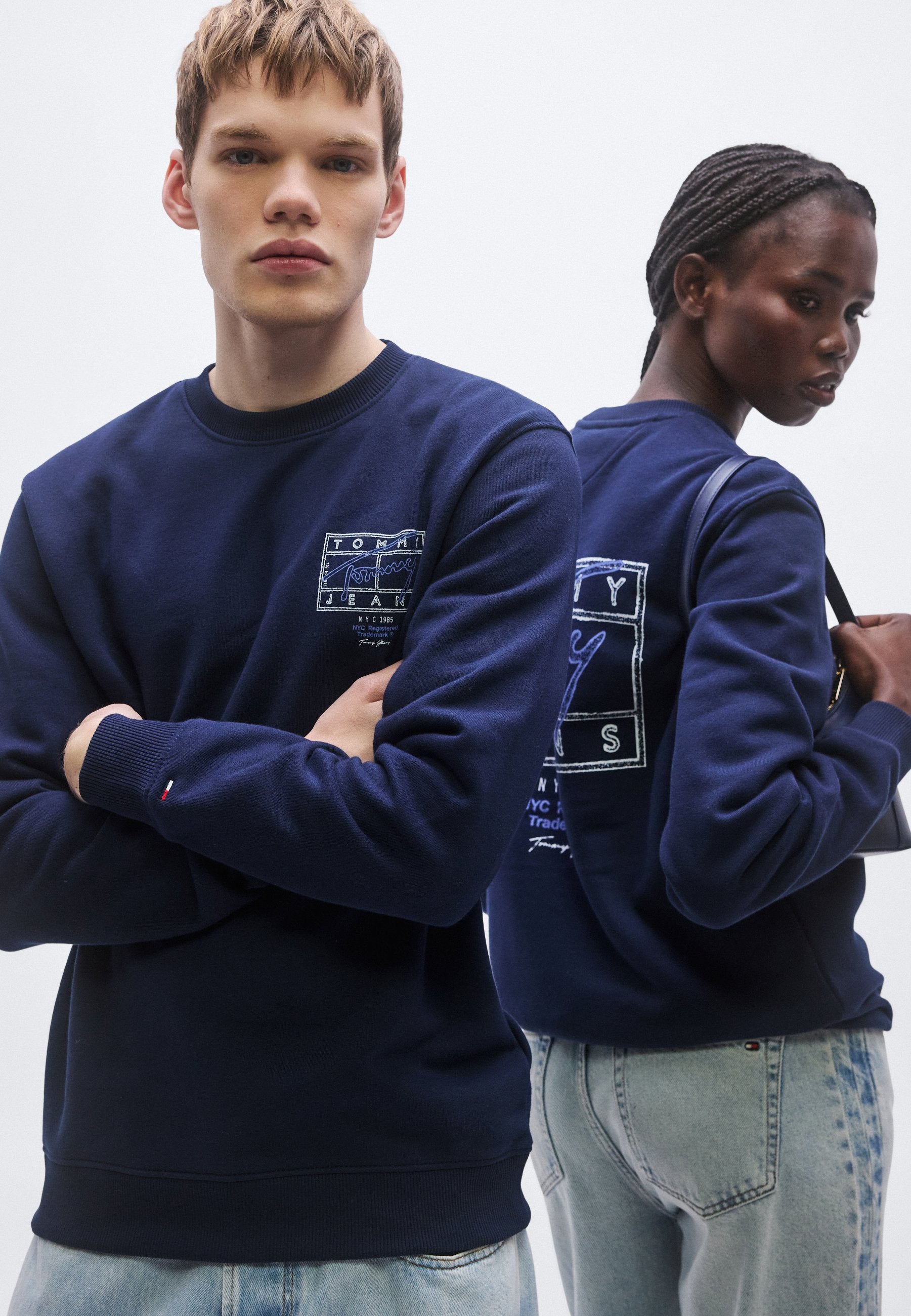 ENTRY DNA PLAY CREW UNISEX - Sweat-shirt - bleu marine nuit noire