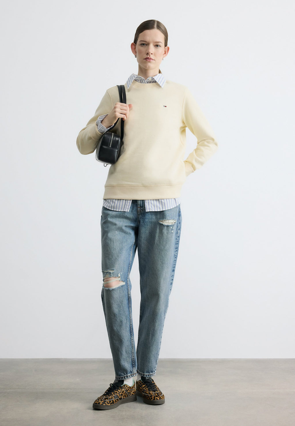 FLAG CREW - Sweatshirt - almost yellow
