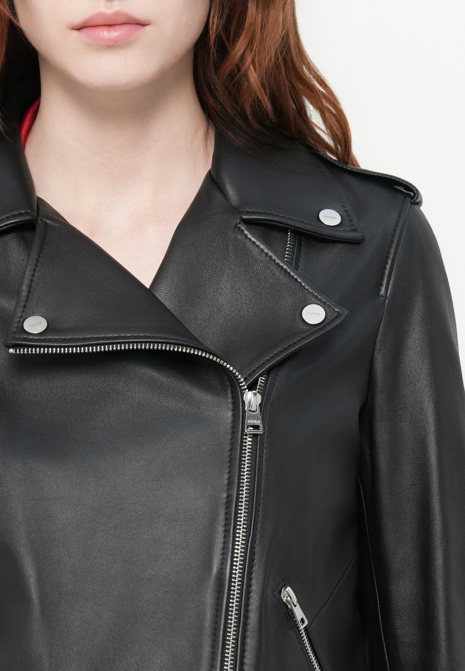 LUJANA - Leather jacket - black