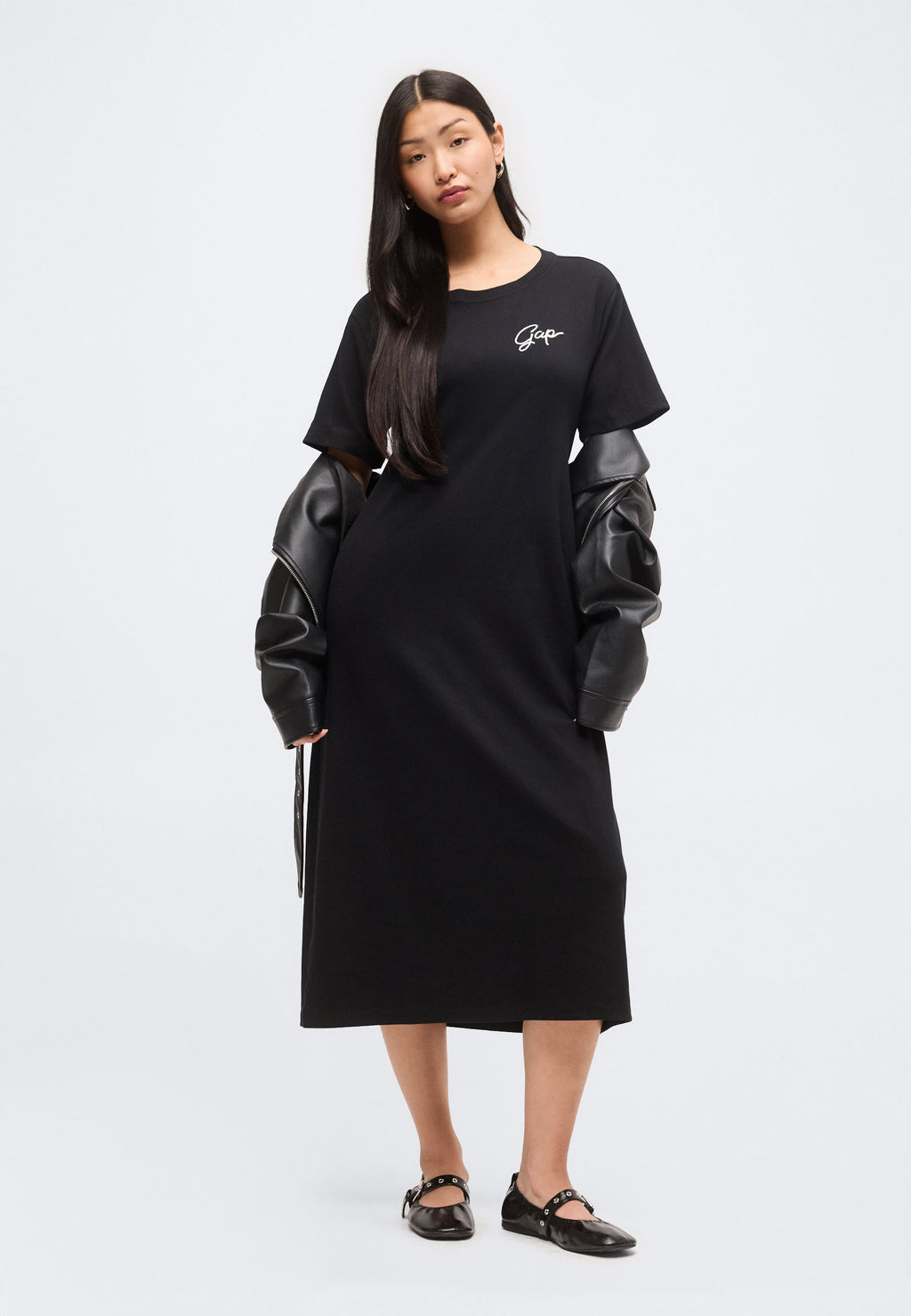 LOGO DRESS - Jersey dress - black