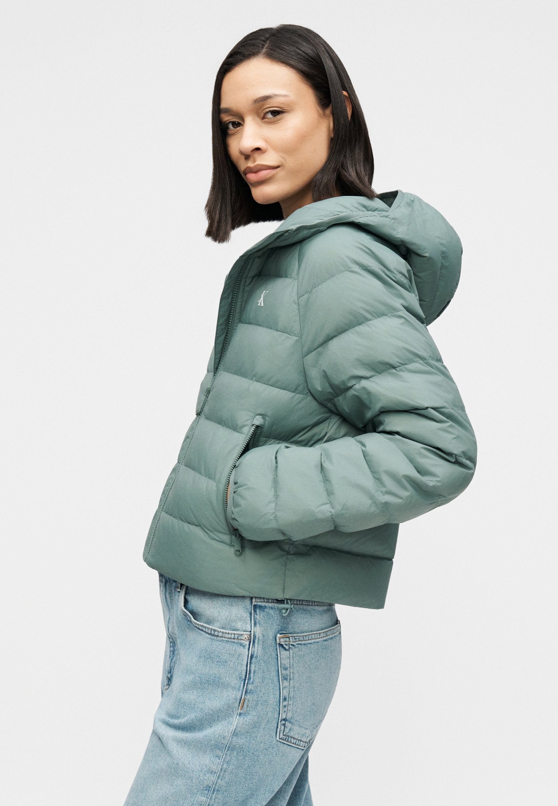 LIGHTWEIGHT QUILTED JACKET PACKA - Light jacket - autumn green