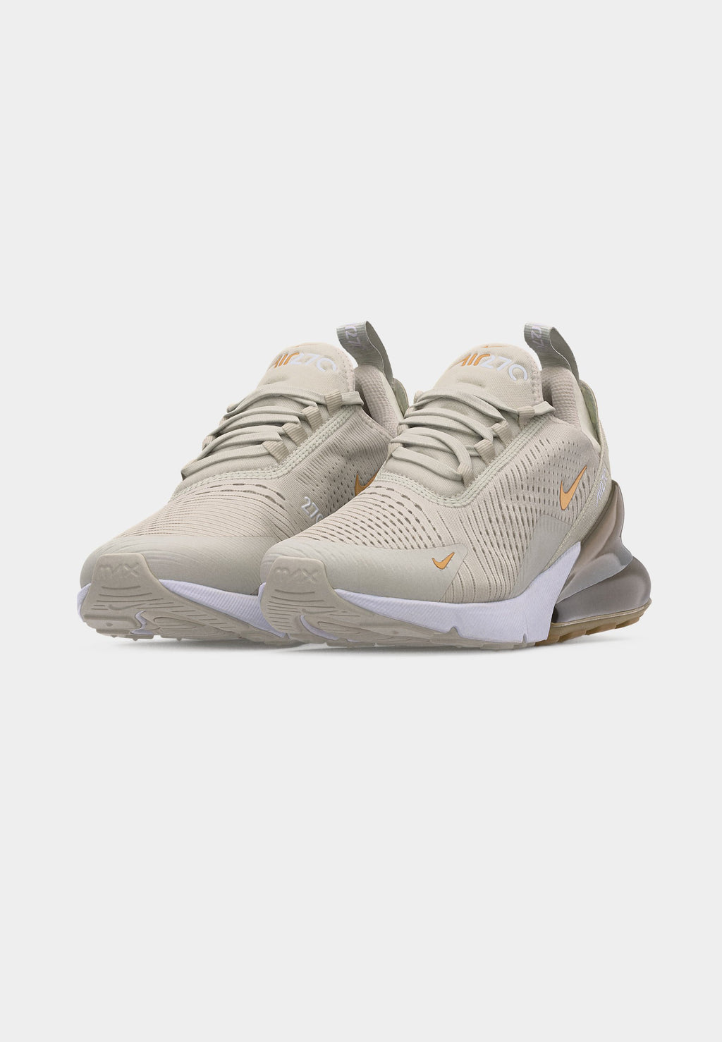 AIR MAX 270 - Baskets - light bone/coloris or métallisé/blanc