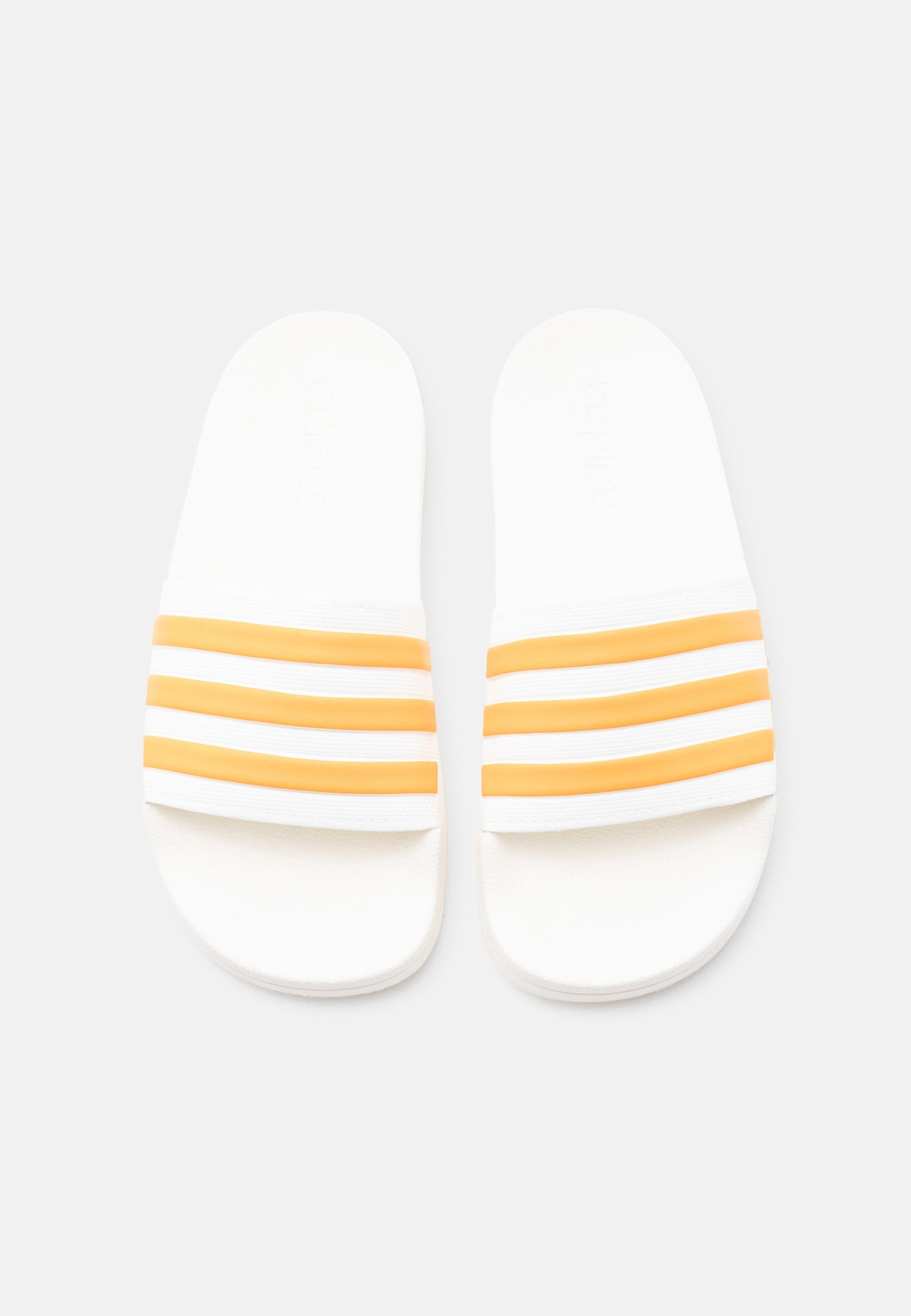 ADILETTE SHOWER UNISEX - Pool slides - off white/pure tangerine/semi ice tangerine