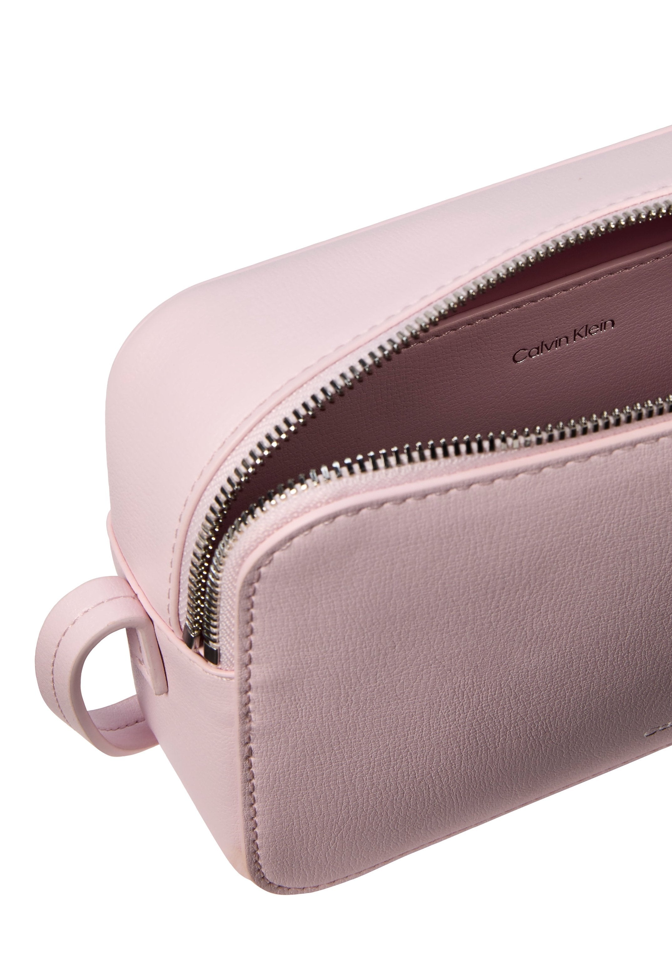 FOIL LOGO ELONGATED CAMERA BAG - Cross body bag - cradle pink