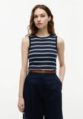 TANK - Top - dark night navy/ecru