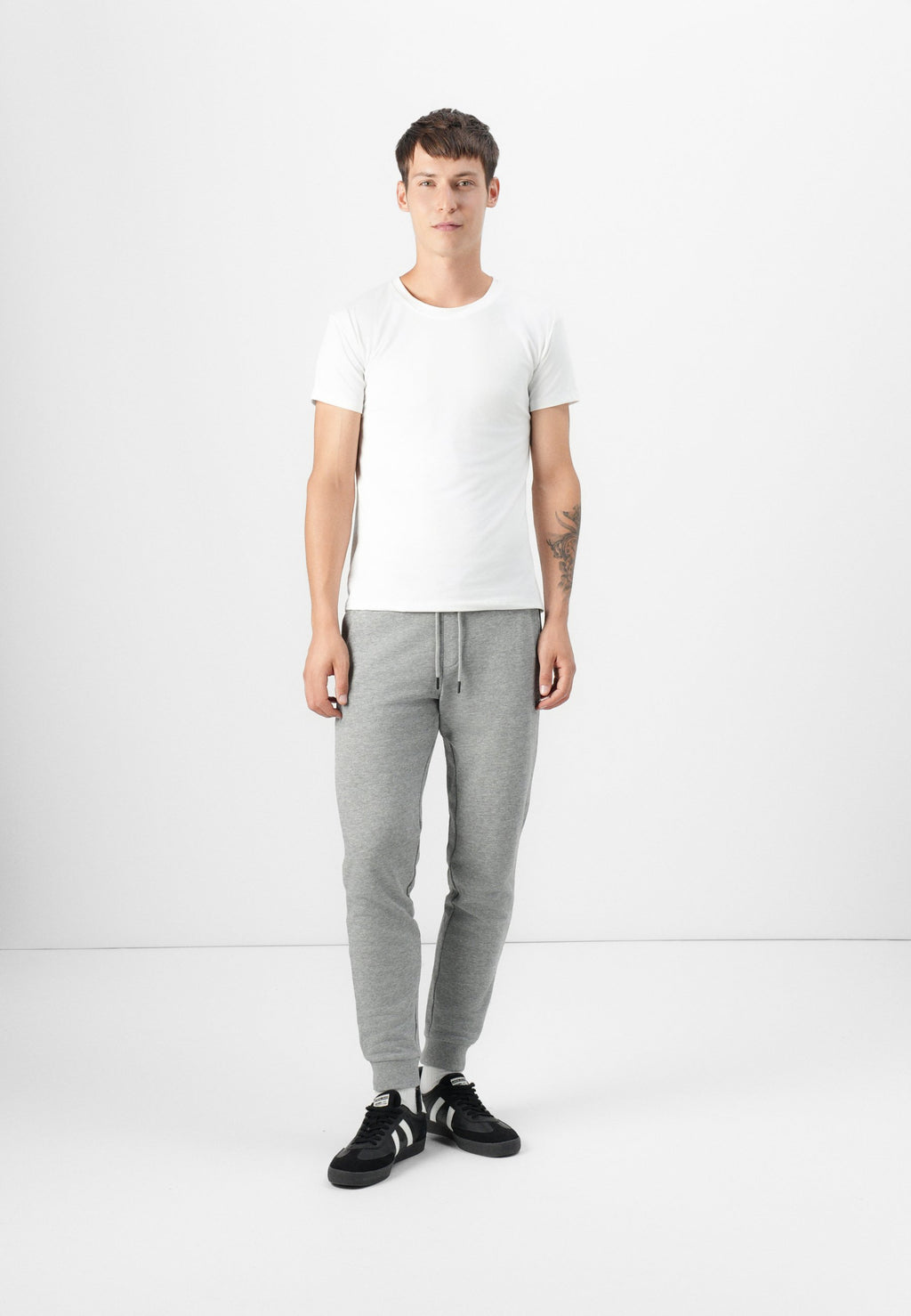JJIGORDON JJSHARK - Tracksuit bottoms - light grey melange
