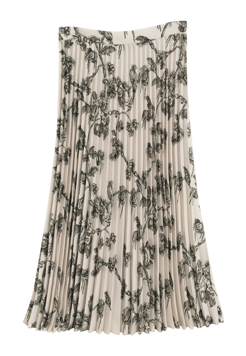 MIDI TREE PRINT  - Pleated skirt - green lagoon